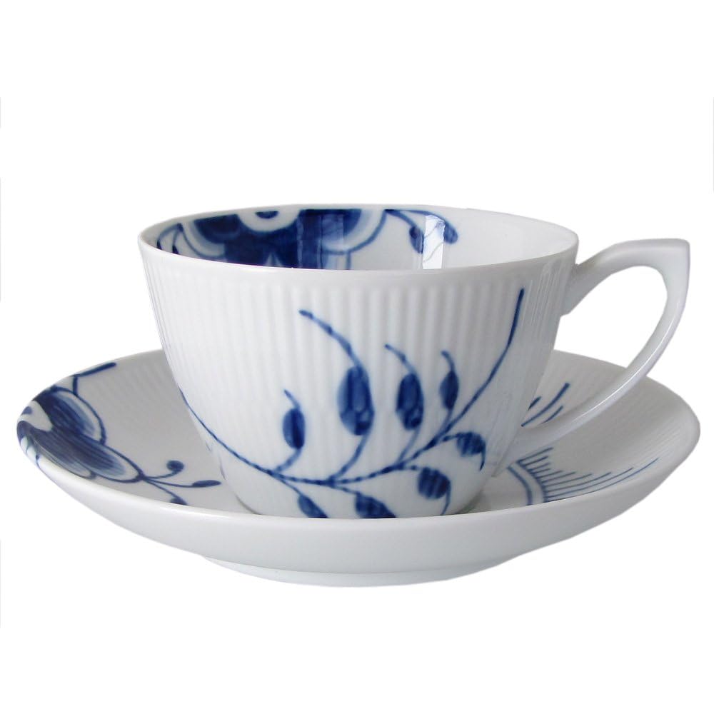 

Royal Copenhagen Blue Fluted Mega 381-086 Cappuccino Cup and Saucer [Parallel Import]