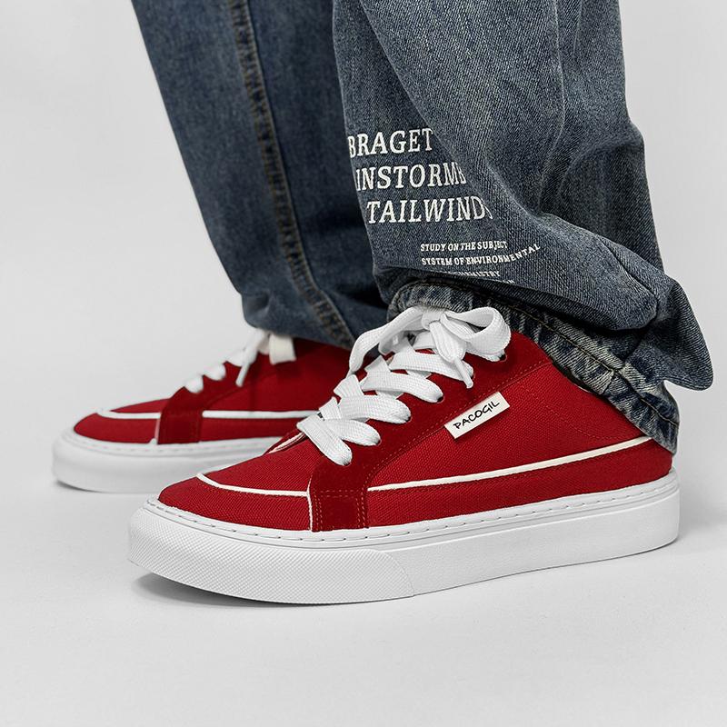 Summer Ins Board Shoes Flat Canvas Shoes Men's Summer Versatile Casual White Korean Version Student Comfortable Lace Up Shoes