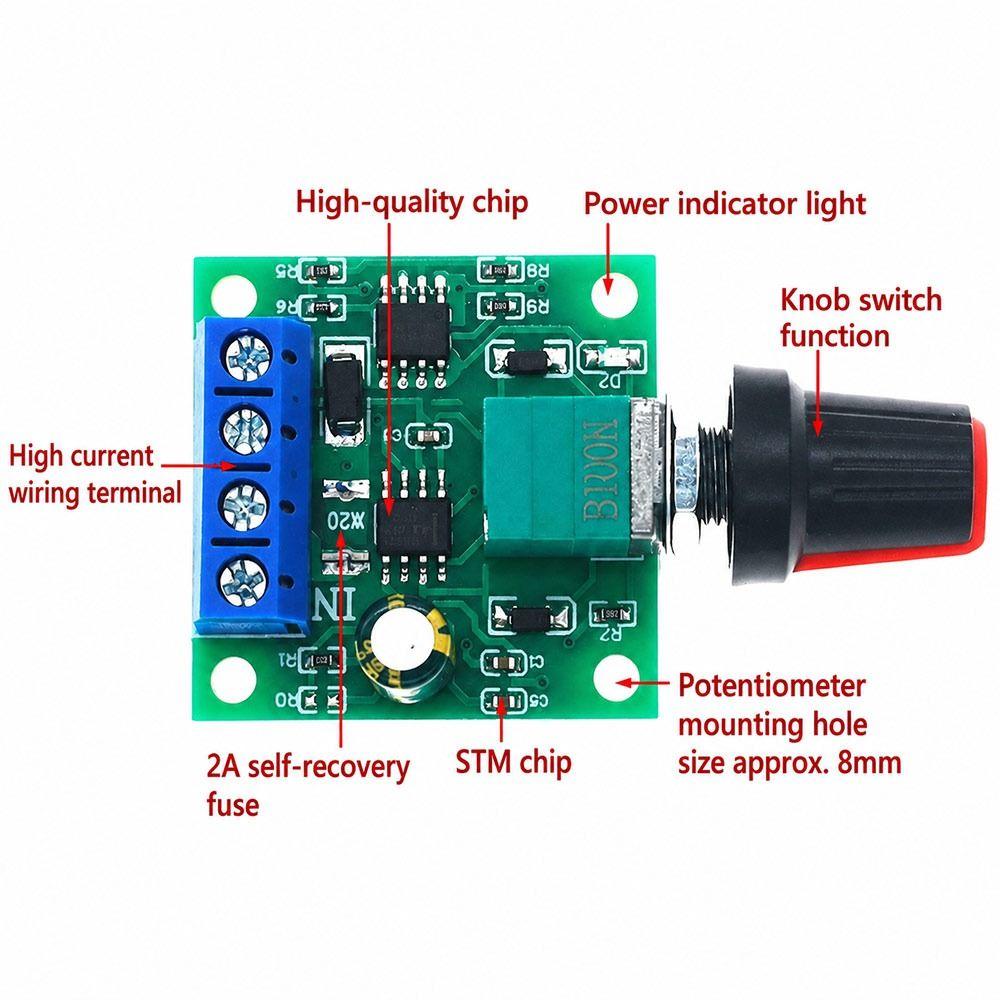 1.8V 3V 5V 6V 12V DC Motor Controller Motor Speed Regulator Circuit Board Projects
