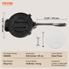 Tortilla Press, 10 Inch Tortilla and Roti Maker, Cast Iron Heavy Duty Tortilladora Press, Pre-Seasoned Pataconera Maker with 100 Pcs Parchment Paper,