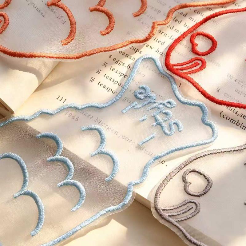 1Pcs Cute Fish Embroidered Bookmark Korean-Style Organza Transparent Page Marker For Reading School Office Stationery