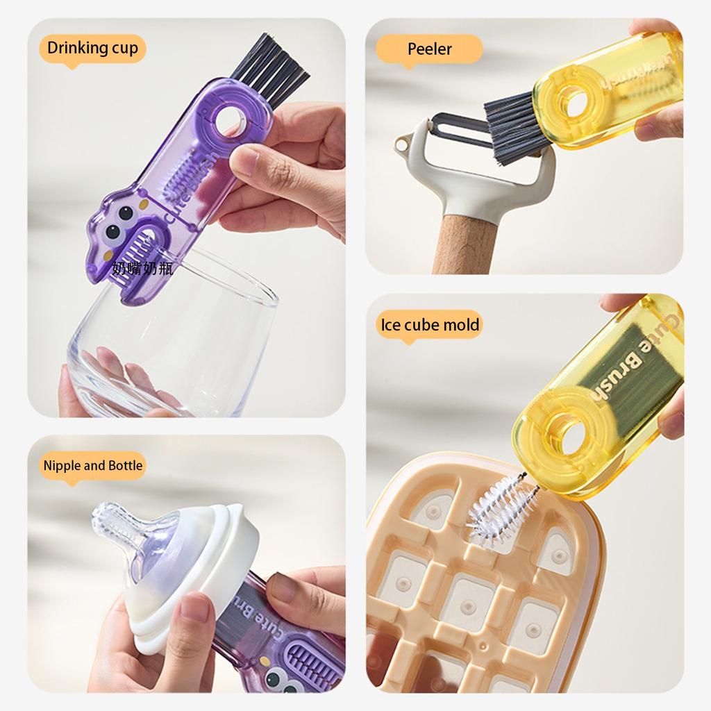 Cup Lid Gaps Cleaning Brush Set, Multifunctional Bottle Cleaning Brush, Cup Lid Gaps Bottle Cleaner Home Kitchen Brush Tools Multicolor