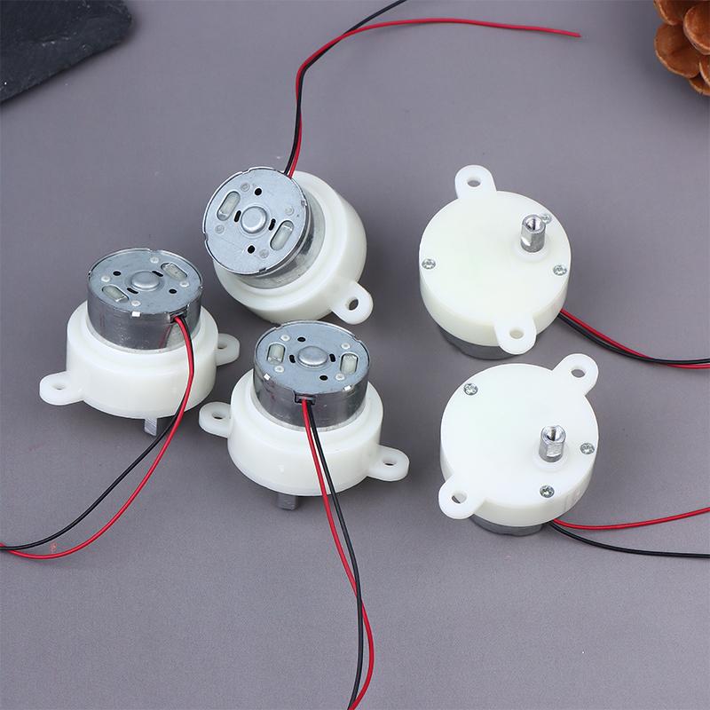 Dc 3V-7.4V 5V 12Rpm Slow Speed Mini 300 Gear Motor Micro 32Mm Plastic Gearbox Gear Reduction Motor Diy Stage Lights Toy Model