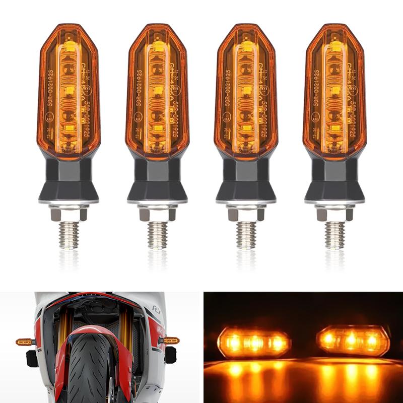 Motorcyle LED Turn Signal Light 12V Moto Amber Indicator Lamp For Yamaha FZ 1 YZF R3 R6 R1 MT 07 09 FZ6 Tracer 900 Tenere 700