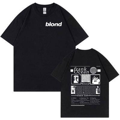 Rapper Frank Music Album T Shirt Blonde Ocean High Quality Oversized Tshirts Unisex WoUnisex Hip Hop Retro Fashion Tshirt Streetwear