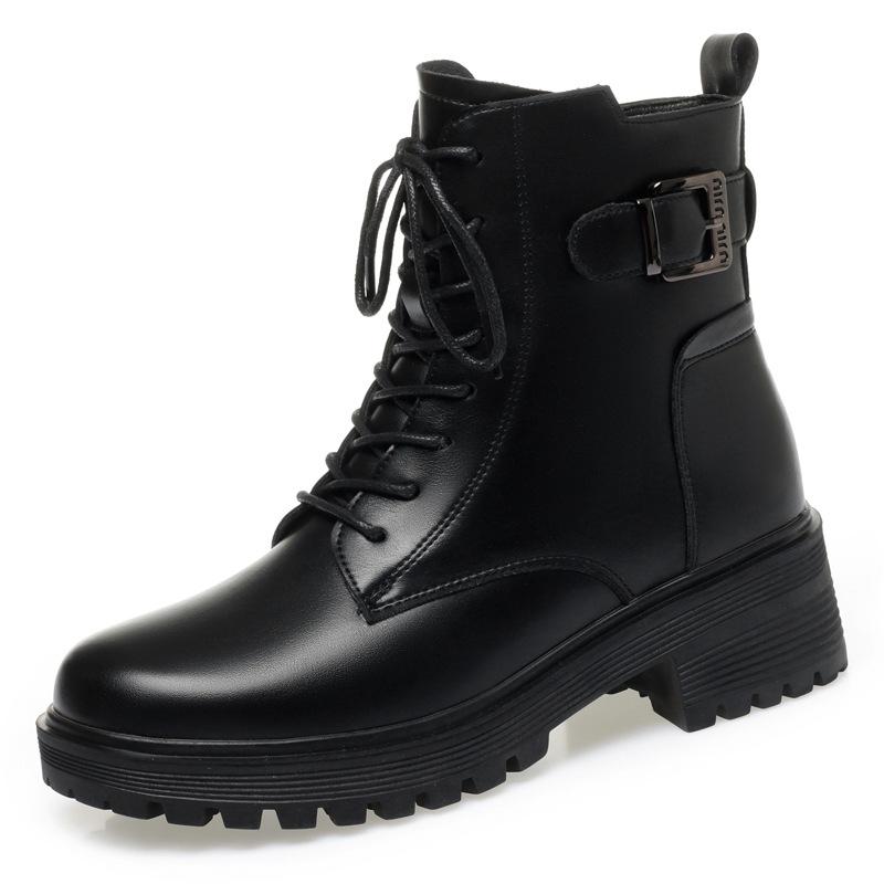 

Мартінки на товстому підборі жіночі зимові оксамитова шкіра 2024 нові з м якої шкіри короткі черевики 41