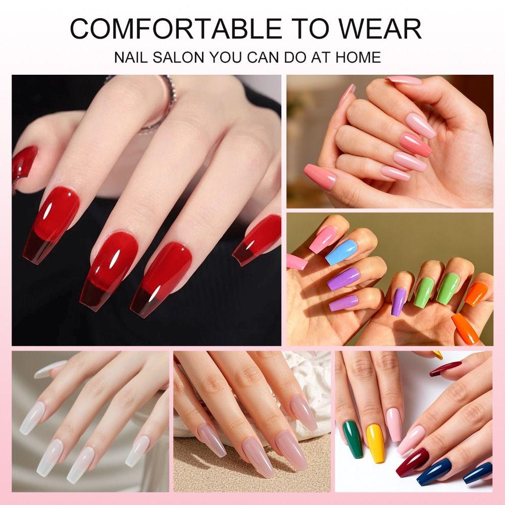 96pcs Coffin Ballet Full Cover Nail Tips Mix Color Fake Nials New Press on Nails Woman DIY Nail Art