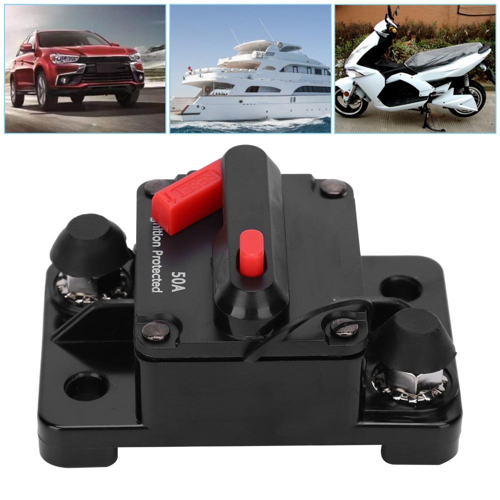 DC12‑42V Circuit Breaker 50A-300A Waterproof Design Auto Switch Fuse Holder Auto Reset Fuse Holder Car Applications