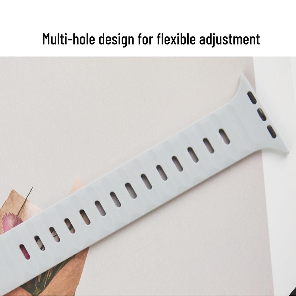 iWatch 7 Diamond Buckle S9 Silicone Strap with Wave Pattern for Apple Ultra Watch
