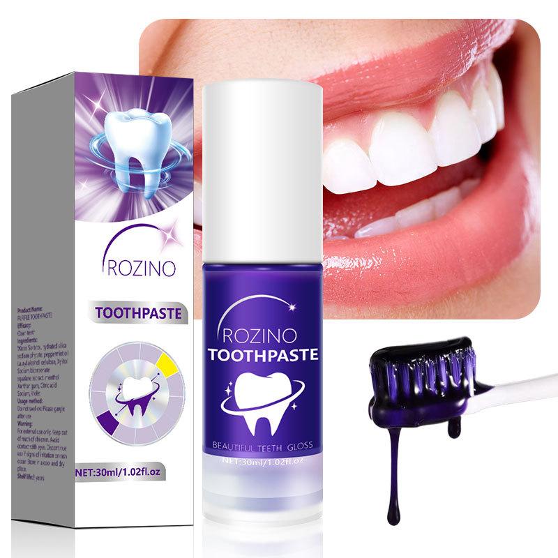 Purple V34 Toothpaste To Remove Oral Odor Purple Gel Teeth To Remove Yellow and Stains Toothpaste