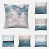 Square Home Office Oil Painting Landscape Series Pattern Decorative Pillowcase