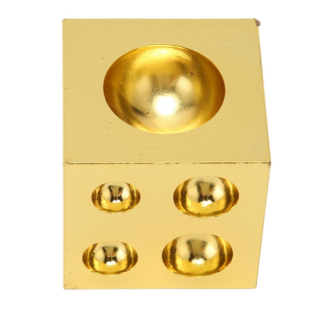 Kare Dapping Bloğu 50x50x50mm Elektrokaplama Paslanmaz Çelik Altın Takı Kubbeleme Bloğu