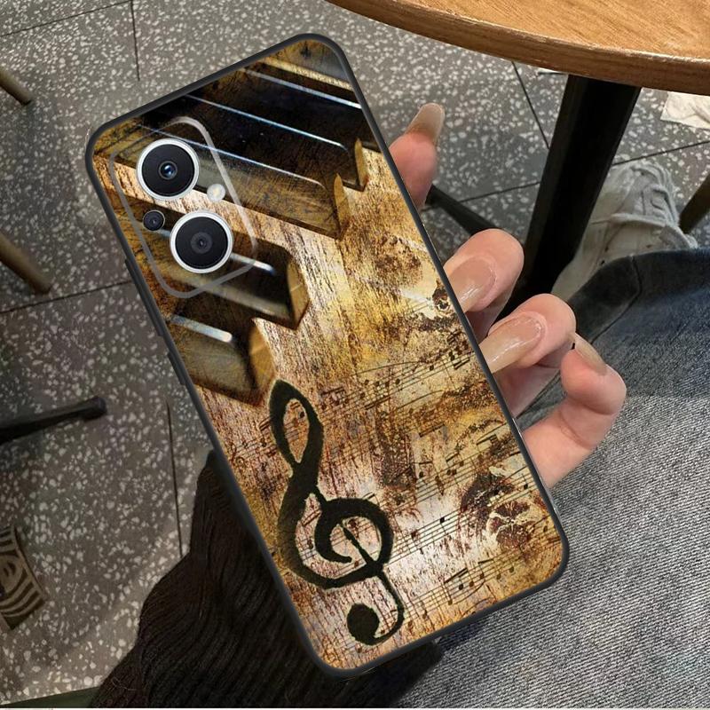 Musical Music Note For OPPO Reno 14F 13F 12F 11F 10 11 12 13 14 Pro 7 8 Lite 8T OPPO Find X5 X6 X8 X9 Pro Case