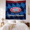 Bayern Munich Custom Your Name Wall Decor Tapestry Art For Pet Memorial Birthdaywedding Party Backdrop Family Gift