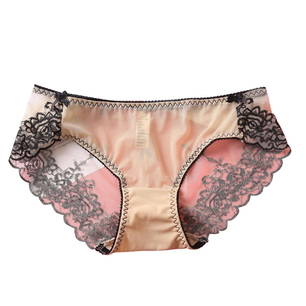 Women Pantie Sexy Lace knicker High Elastic Embroidery Yarn Underpants Underwear