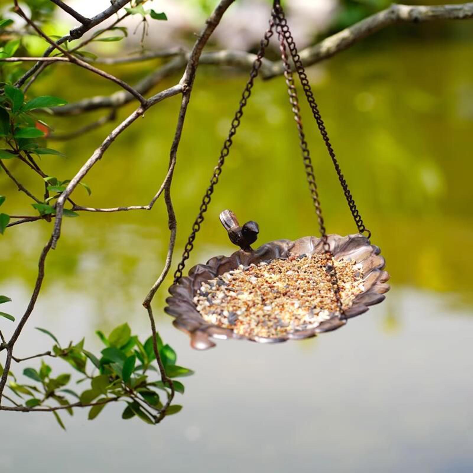 

Bird Feeder Tray Garden Bird Bath Tray Hummingbird Water Feeding Bowl with Chains for Backyard Tree Yard Lawn Patio Outdoor China Mainland