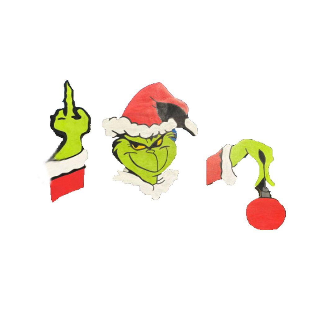 

Cartoon 1 pcs Yard Art Cute Funny Garden Supplies Fence Peeker Xmas Signs Christmas Decoration Xmas thief