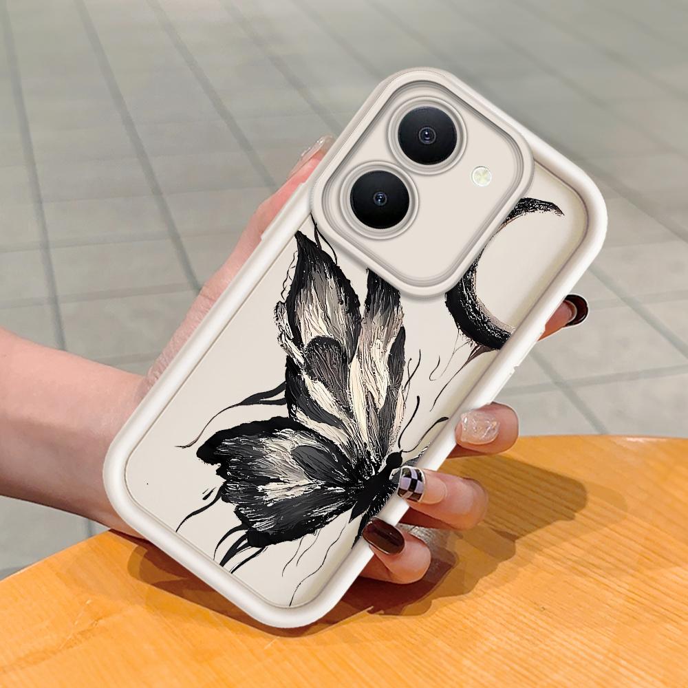 Puha szilikon négyzet alakú létranyomtatási mintás telefontok, teljes fedésű kamera ütésálló védő gumitok a Vivo-hoz