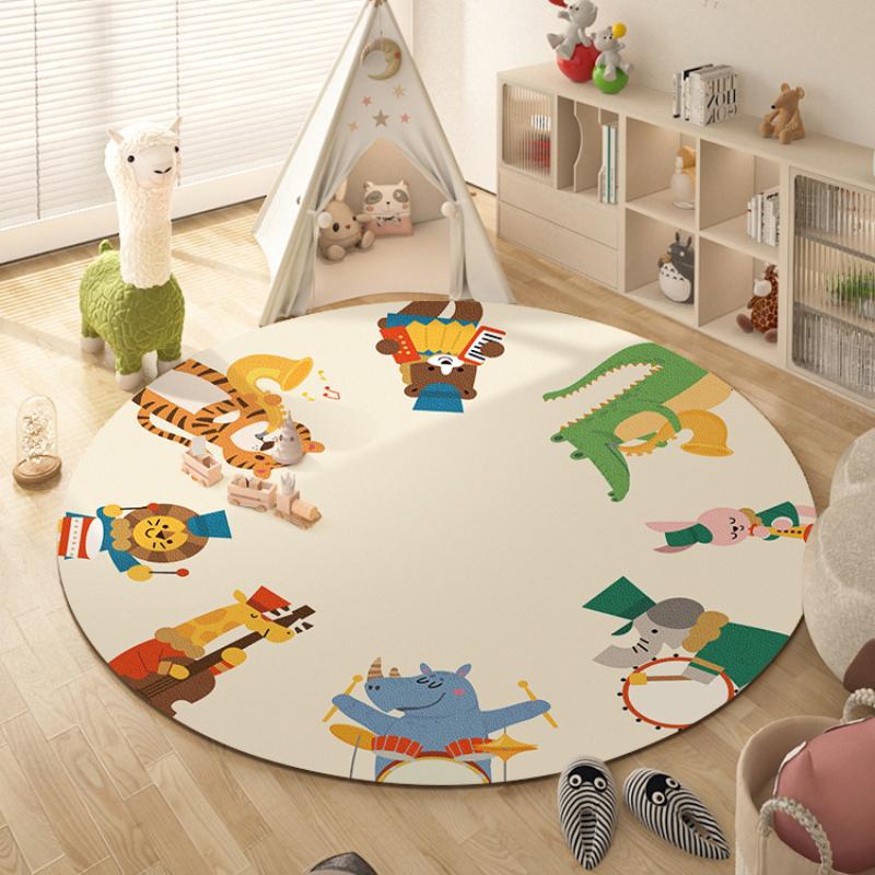 Runder Tiermodularer Teppich Kinderzimmer Lesen Neue Teppiche Schlafzimmer Nachttisch Sofa Couchtisch Wasserdicht Rutschfester Teppich