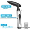 Stainless Steel Apple Corer Black 17.8x9cm Kitchen Fruit Core Remover Efficient Peeler