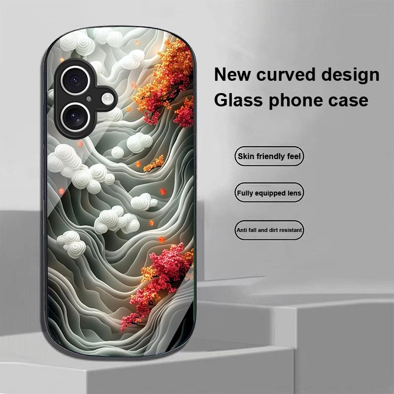 Sternennacht Foyer Für Apple iPhone 16 11 13 15 14 Pro Max 12 Mini 7 8 Plus XR X XS Elliptisch geformte Hülle aus gehärtetem Glas