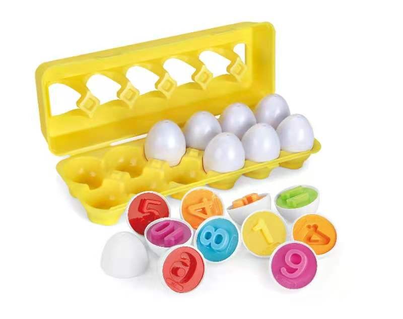 

6/12PCS Montessori Smart Eggs In Cup Education Early Learning Geometric Shape Math Alphabet Puzzle Sorter Game Baby Lovely Toy Children