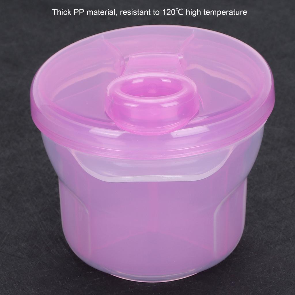 Baby Melkpoeder Formule Dispenser Voeding Bewaarcontainer Dubbellaagse Afneembare Doos Roze