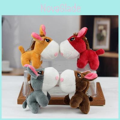 Cute Donkey Keychain Plush Decoration Short Plush Stuffing In Various Colors