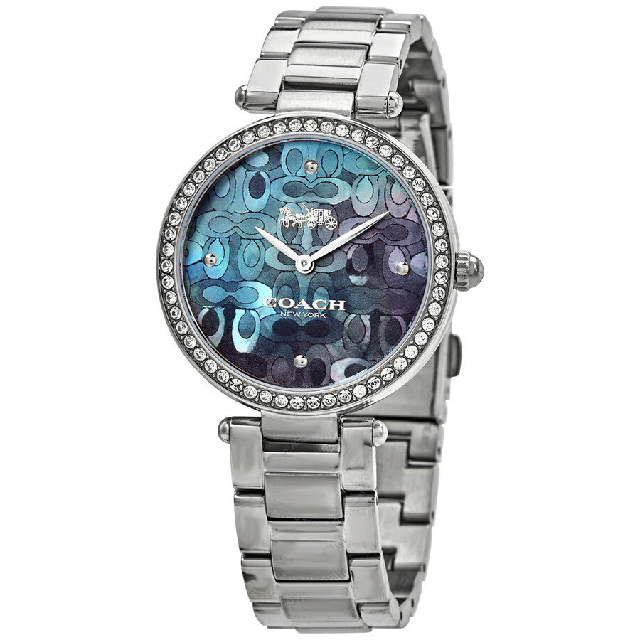 

Coach Park Mother of Pearl Blue Dial Silver Steel Strap Watch for Women - 14503224 синий