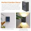 Spoturi solare sus-jos de exterior, Lampă de perete impermeabilă alimentată solar, Lumină decorativă cu lumina soarelui pentru grădină, terasă, curte, alei, peisaj stradal