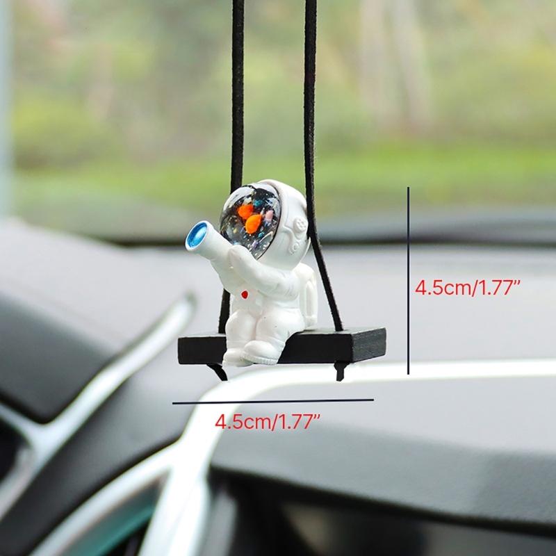 Cute Decoration Pendant Cartoon Astronaut Car Rearview Mirrors Hanging Pendant