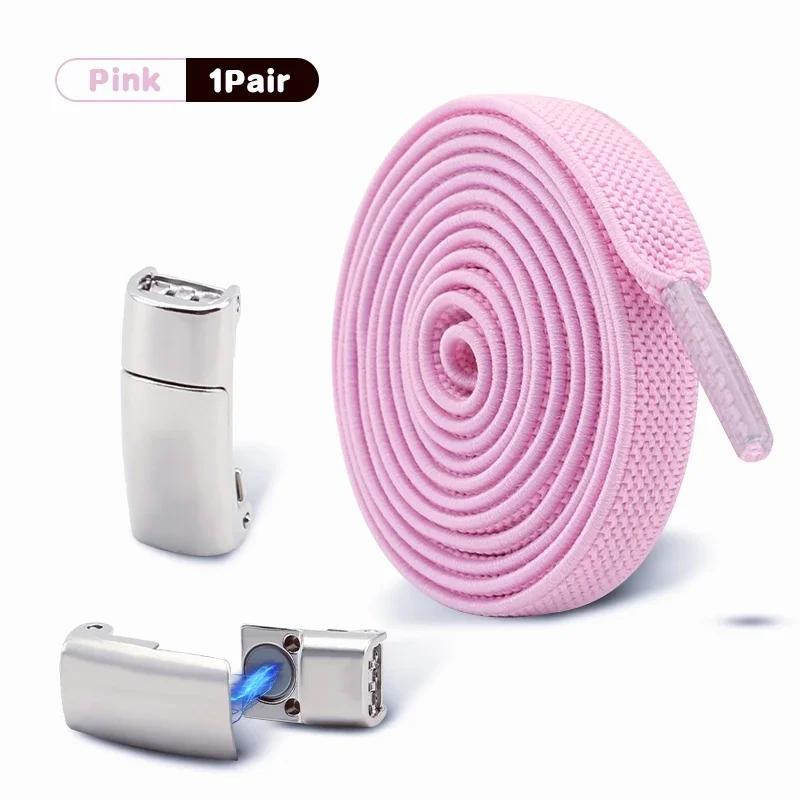 1Pair No Tie Shoe Laces Magnetic Shoelaces Without Ties Elastic Laces Sneakers Outdoor for Kids Adult Shoelace Shoes Accessories