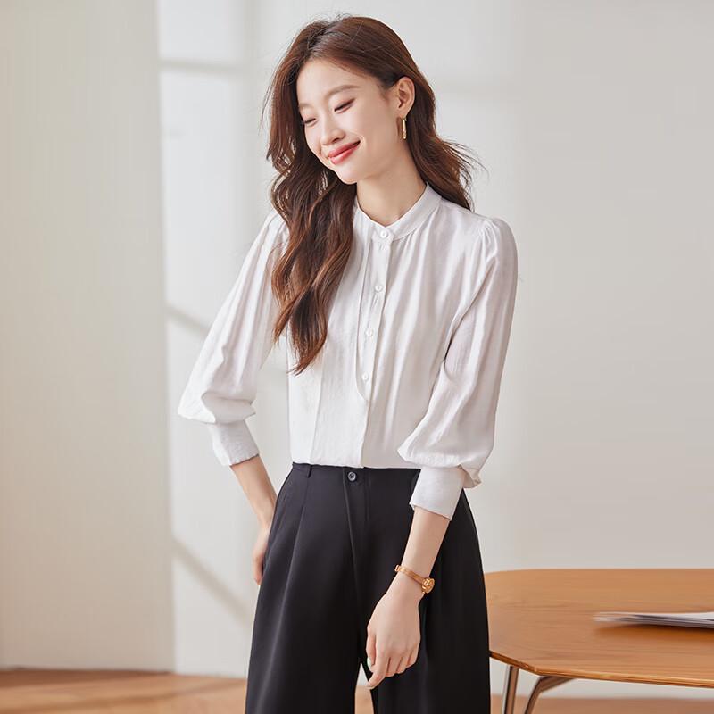 Women s Elegant Non-Iron Chiffon Business Blouse L