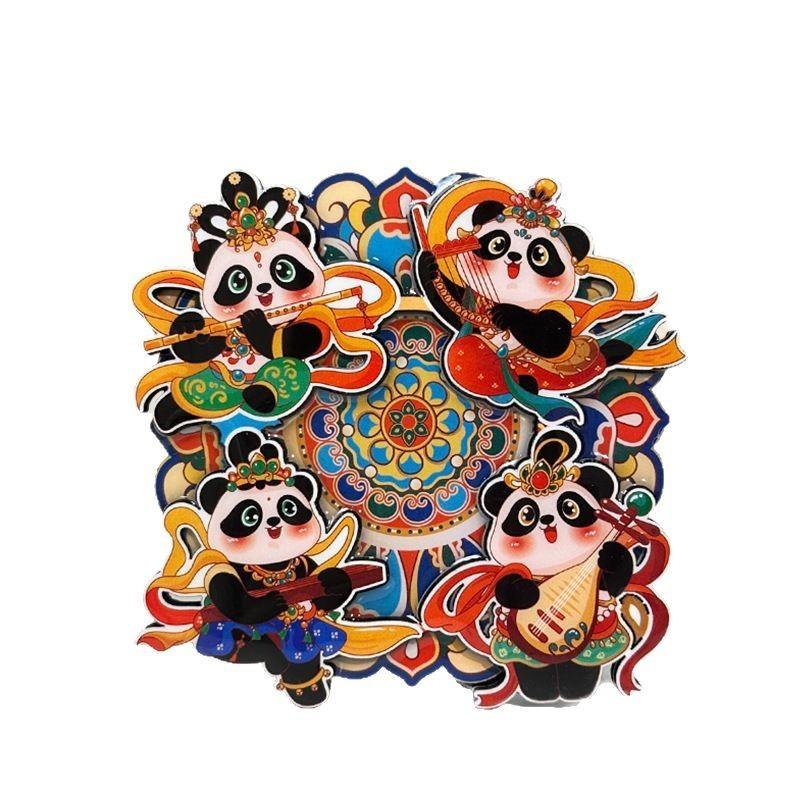 Cartoon Cute Panda Refrigerator Sticker Chinese Style 3d Cartoon Refrigerator Magnet Resin Fridge Magnet for Kitchen Decoration