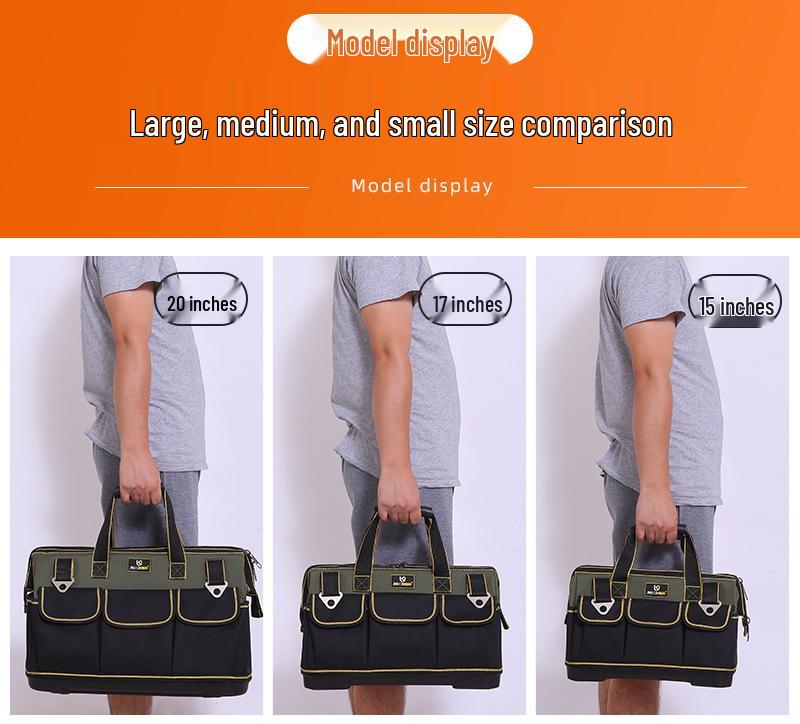 Sac à outils multifonctionnel en tissu Oxford imperméable - Épaissi et résistant à l'usure pour la réparation de matériel.