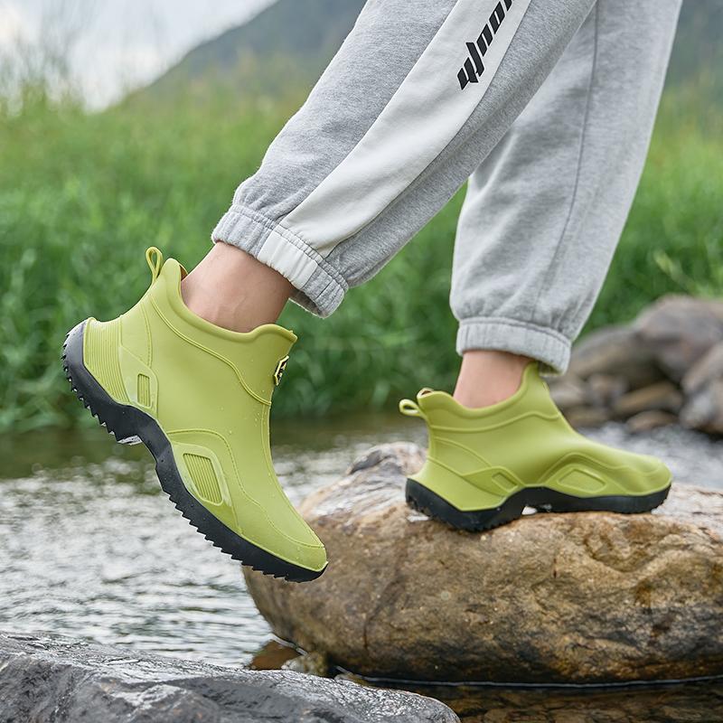 Low-cylinder Rain Shoes For Men And Women: Outdoor Fishing Waterproof Shoes, Stylish Style For Outdoor Wear, Rubber Shoes