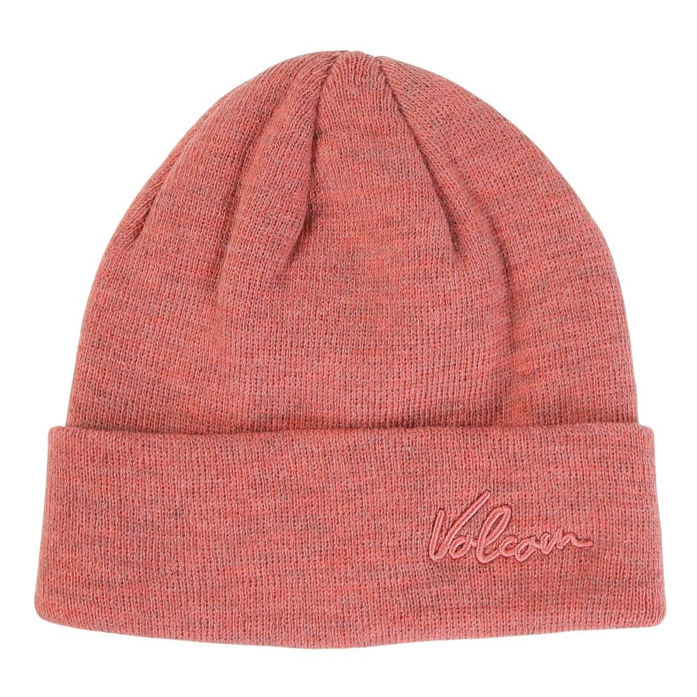 Volcom Knit Cap Brand FAVE Earth Women's (Solid Logo) [K5852405 / V.CO BEANIE] Hat, Pink, O/S
