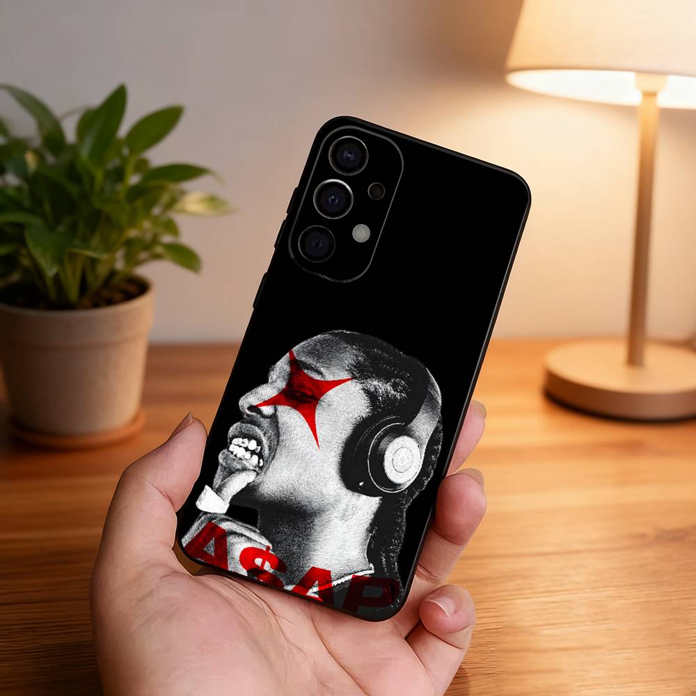 A-ASAP Rocky Rapper Shockproof Phone Case For Samsung S26,S25,S24,S21,S22,S23,S30,Ultra,S20,Plus,Fe,Lite,5G Black Cover