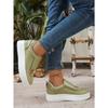 New Autumn European American Style Women's Thick Soled Solid Color Metal Flat Casual Shoes