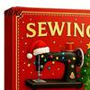 Christmas Holiday Home Decor 2026 Sewing Advent Calendar with Sewing‑Themed 2D Acrylic Ornaments 24‑Days Tree for Crafters Countdown Lovers,