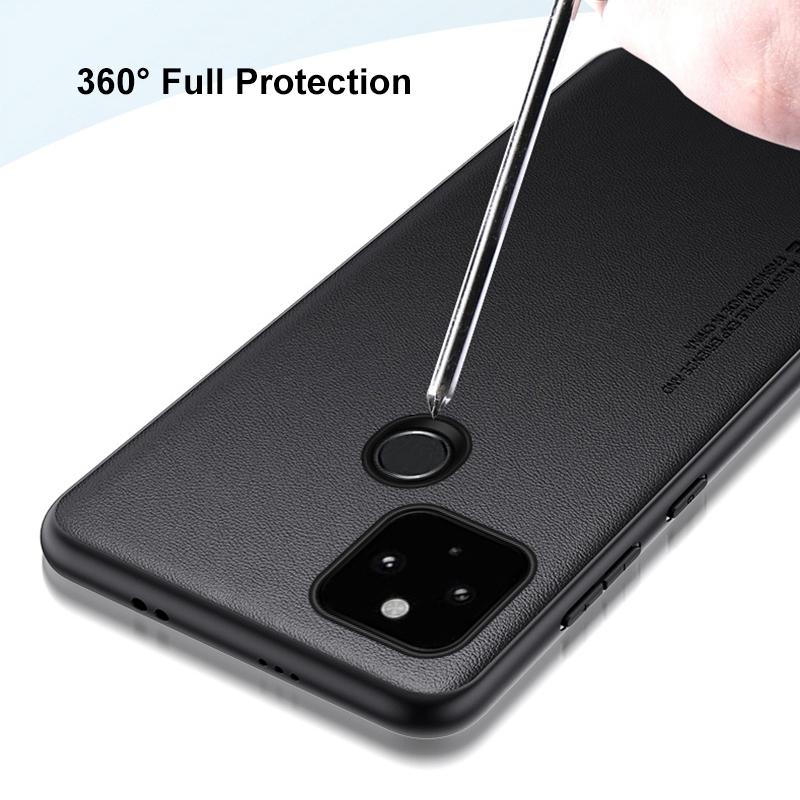 Luxury PU Leather Case For Google Pixel 5A 5G Back Cover Matte Silicone Shockproof Protection Phone Case For Google Pixel5A 5G
