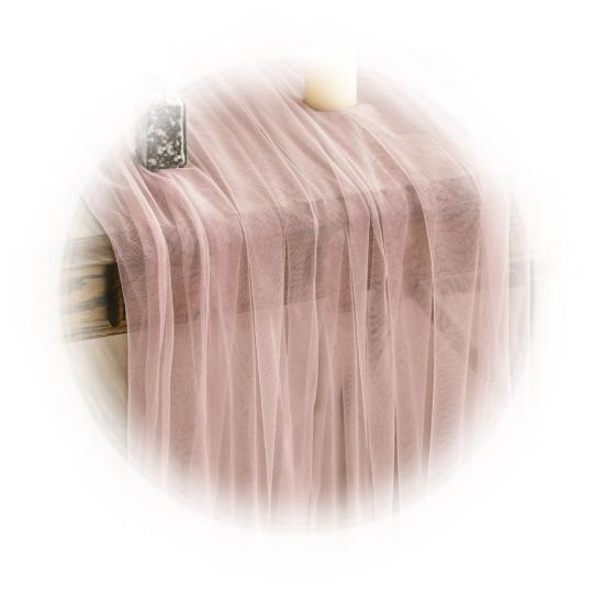 Tulle Table Runner Decorative Sheer Tablecloth Solid Color Table Runner Arch Aisle Veil for Bridal Shower Wedding Arch Dessert Table Decoration
