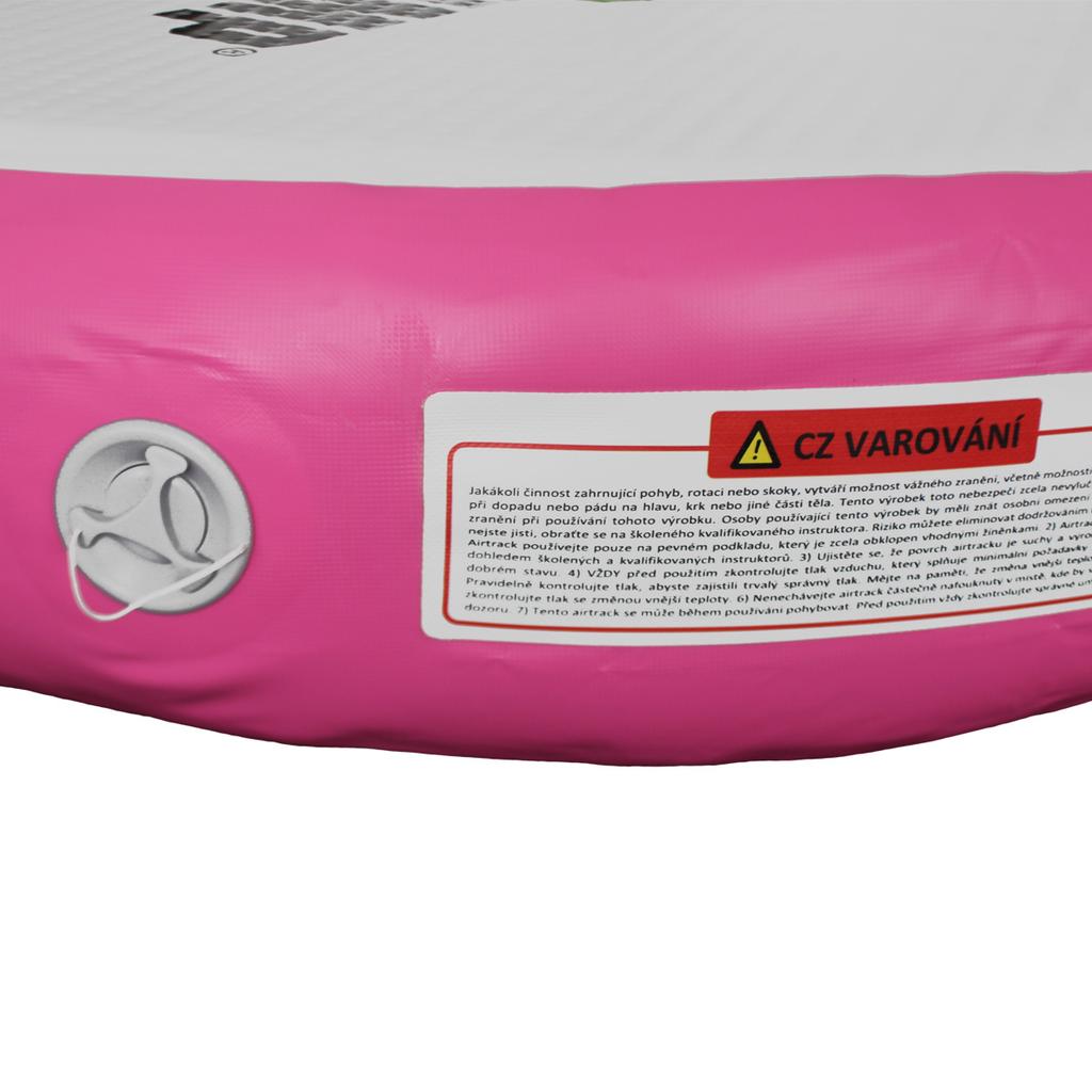 Airspot Master Runde Gymnastikmatte, 100 x 20 cm, Pink und Grau