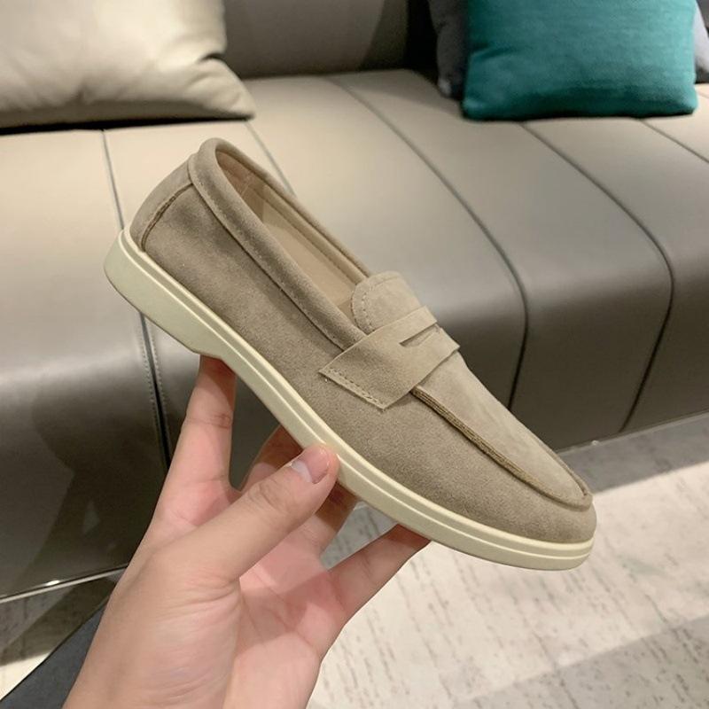 Mode Mix Bestellung Damen Slipper Business Schuhe Wildleder Weiche Sohle Herren Lässige Retro Flache Kleiderschuhe Mokassins Designer Slip-on