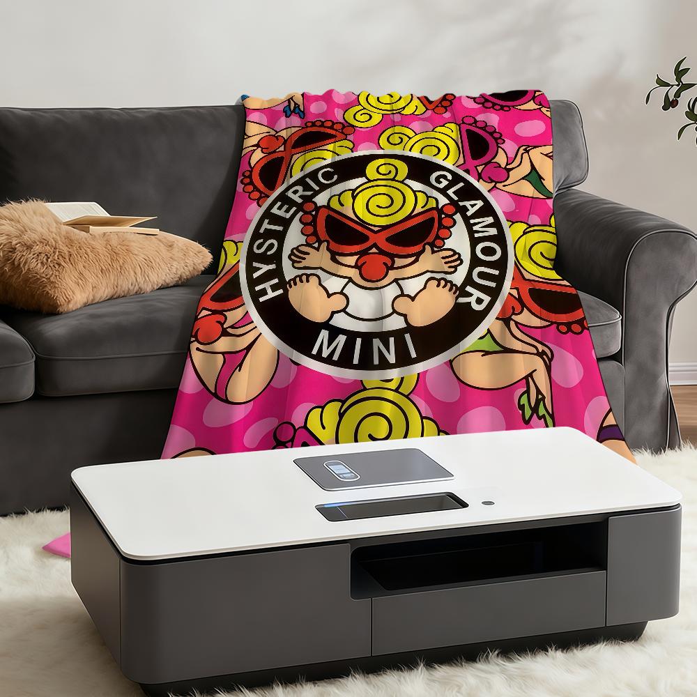 Fashion Cute Cartoon H-Hysteric Mini Art Blanket Soft Warm Furry Throw Super Kids Toys Bed Sofa Car Cradle