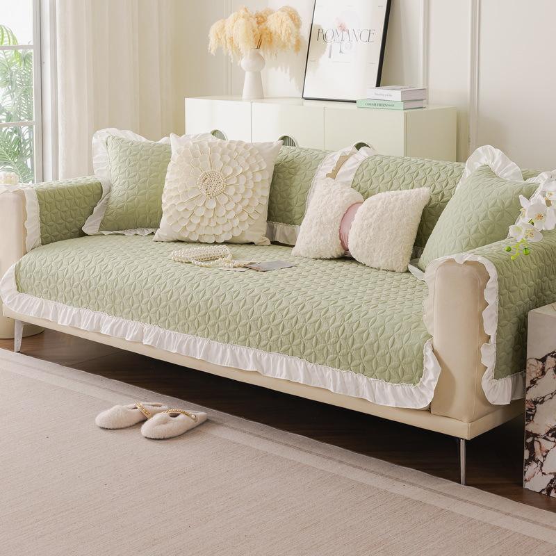 Sofa Cushion Universal In All Seasons New One-Piece Straight Row Fixed Non-Slip Seat Cushion Leather Sofa Cover Towel