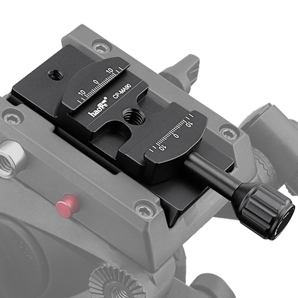 Haoge Quick Release Plate QR Clamp Adapter Converter for Specific Manfrotto Sachtler Benro Sirui Tripod Fluid Video Fits 501PL RC3 RC5 NG Heads