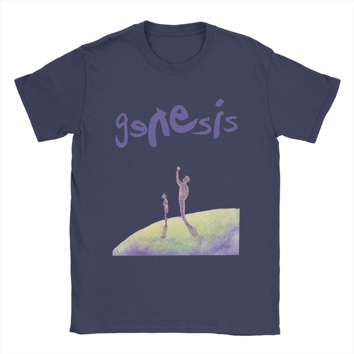 

Футболки Genesis The Band для чоловіків Вінтажна футболка зі 100% бавовни Футболка з круглим вирізом та коротким рукавом Ідея для подарунка Топи M темно-синього кольору