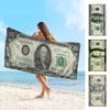 Asciugamano da Spiaggia Dollar Lusso in Microfibra Stampato Arrampicata su Montagna Yoga Spiaggia Nuoto Corsa Assorbente Morbido Asciugamano