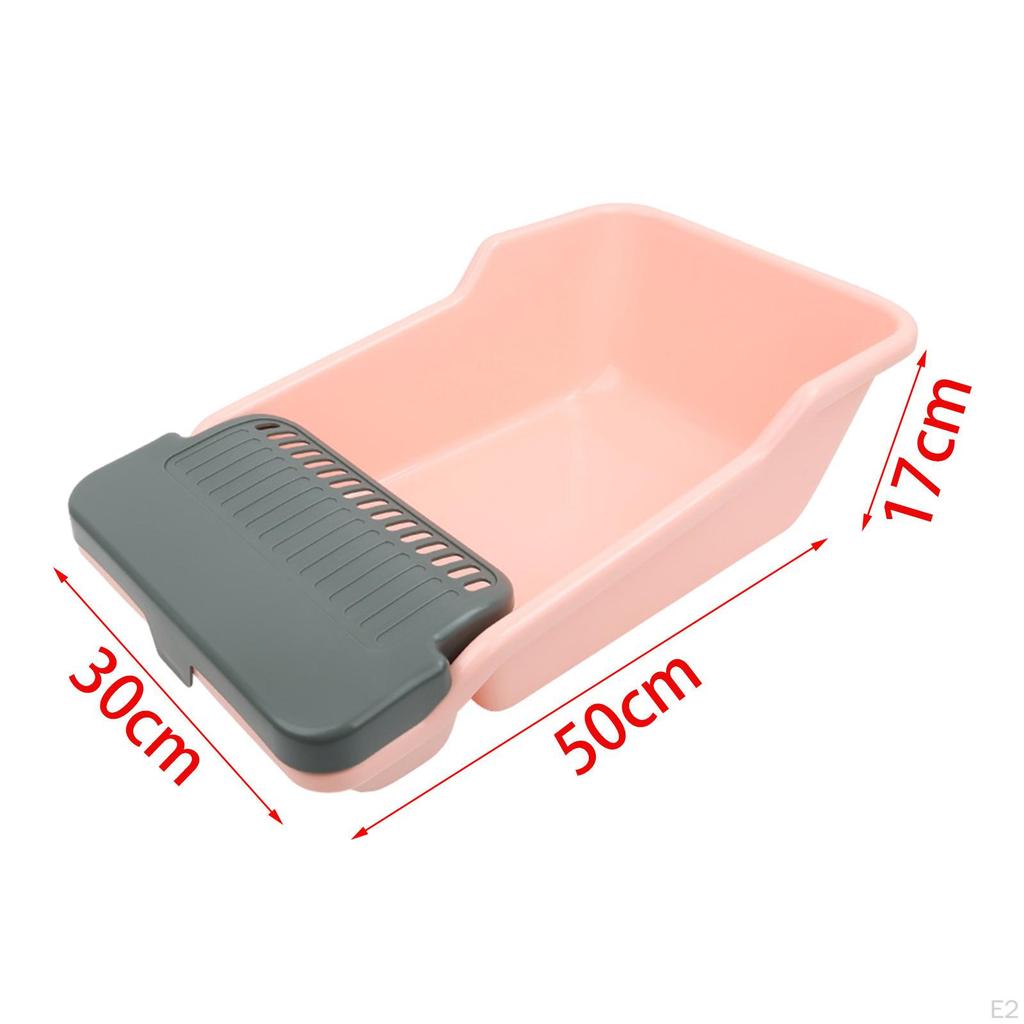 Cat Easy to Clean Kitten Toilet Detachable with High Side Portable Open Top Pet Litter Tray for